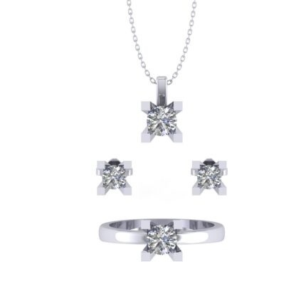 1.42 Karat 3'lü Pırlanta Set