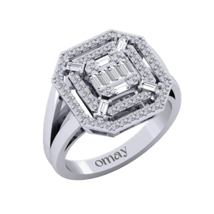 0.73 Karat Baget Pırlanta Yüzük